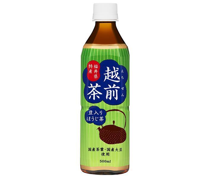 盛田(ハイピース) 豆入りほうじ茶 越前茶 500mlペットボトル×24本入【日本出荷】