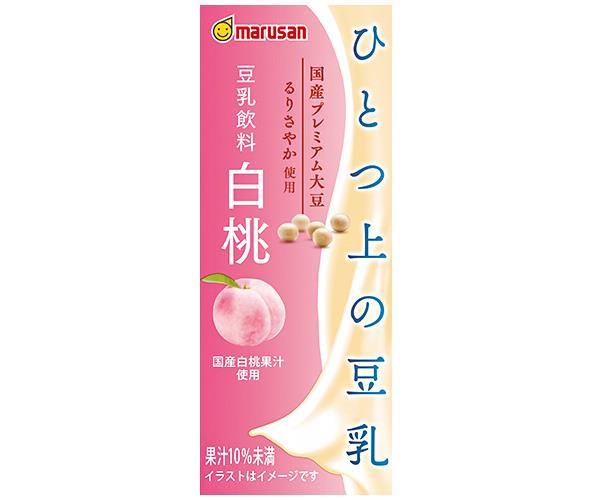 マルサンアイ ひとつ上の豆乳 豆乳飲料 白桃 200ml紙パック×24本入【日本出荷】