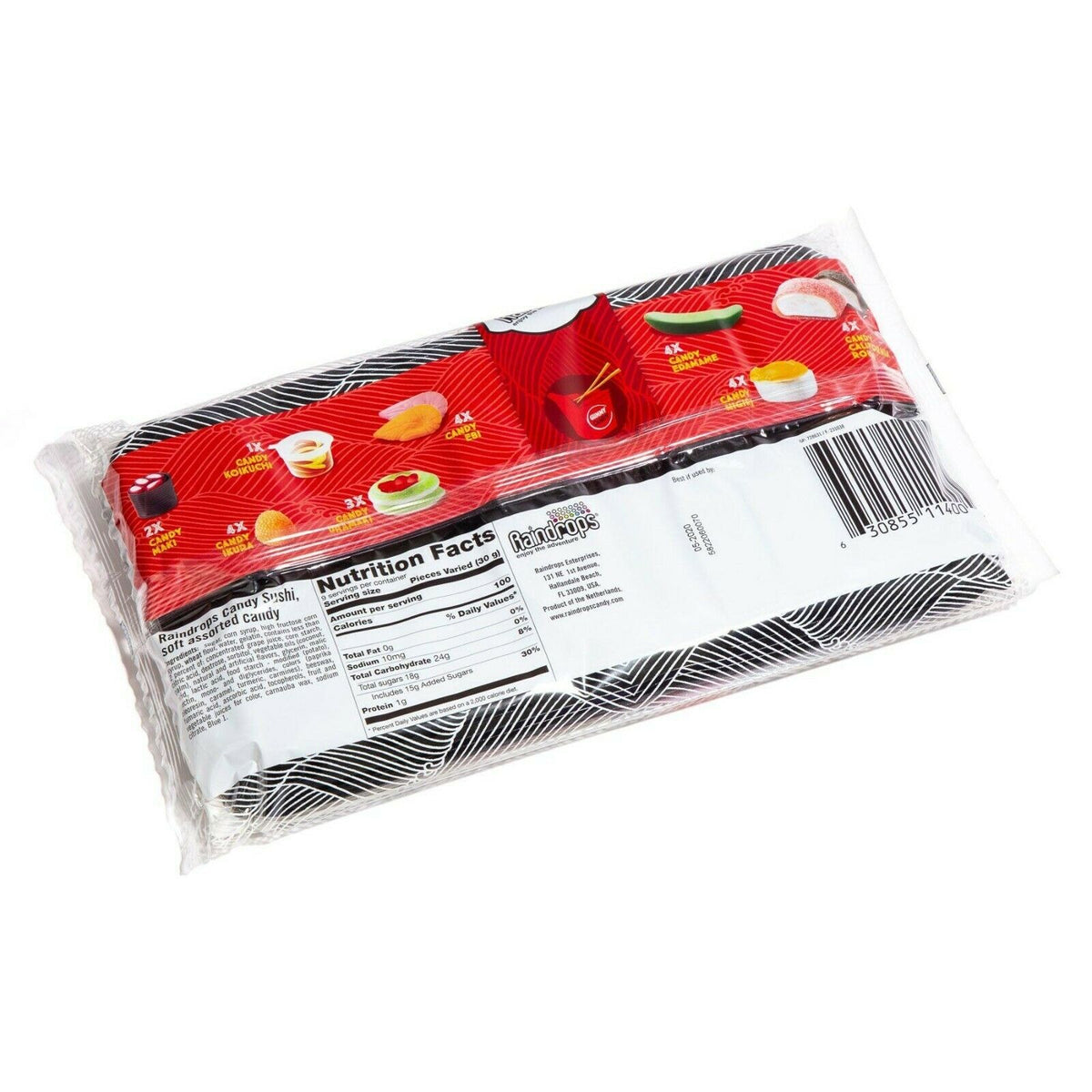 Candy Sushi Bento Box with 6 Kinds of Sushi Rolls and Garnishes すしキャンディ