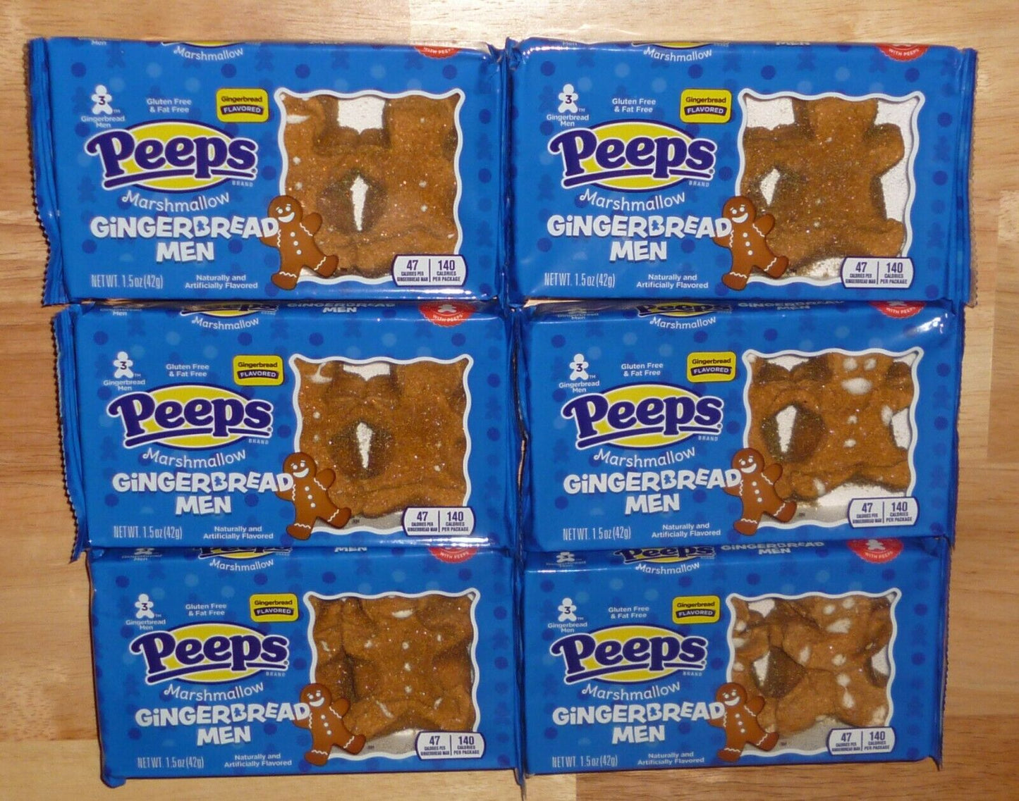 PEEPS Ginger-Bread, Pack of 3, Limited Edition ピープス クッキーマンマシュマロ 限定版