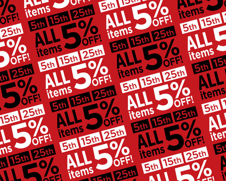 One Day Only! Get 5% OFF Almost Everything on Oct. 15th!
