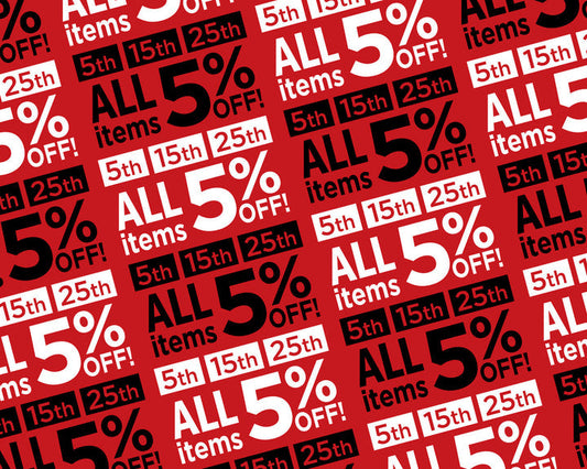 One Day Only! Get 5% OFF Almost Everything on Aug. 5th!