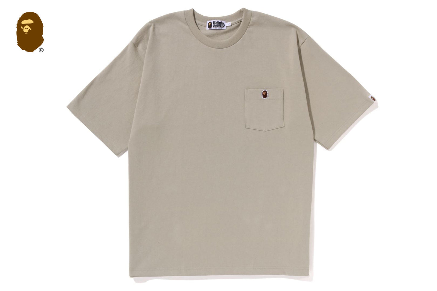 BAPE APE HEAD ONE POINT RELAXED FIT POCKET TEE