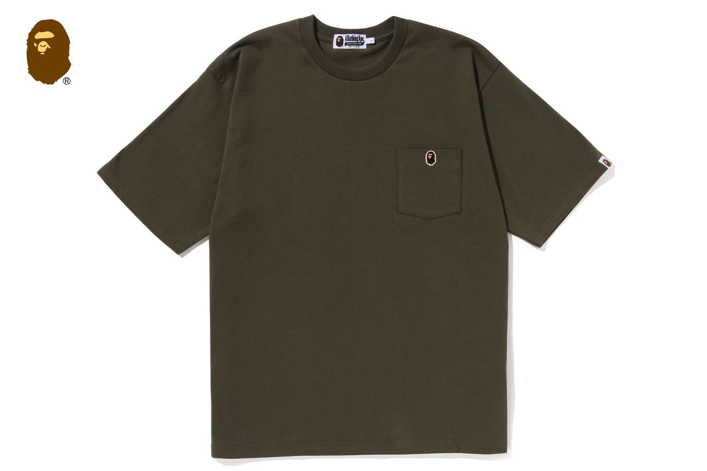 BAPE APE HEAD ONE POINT RELAXED FIT POCKET TEE