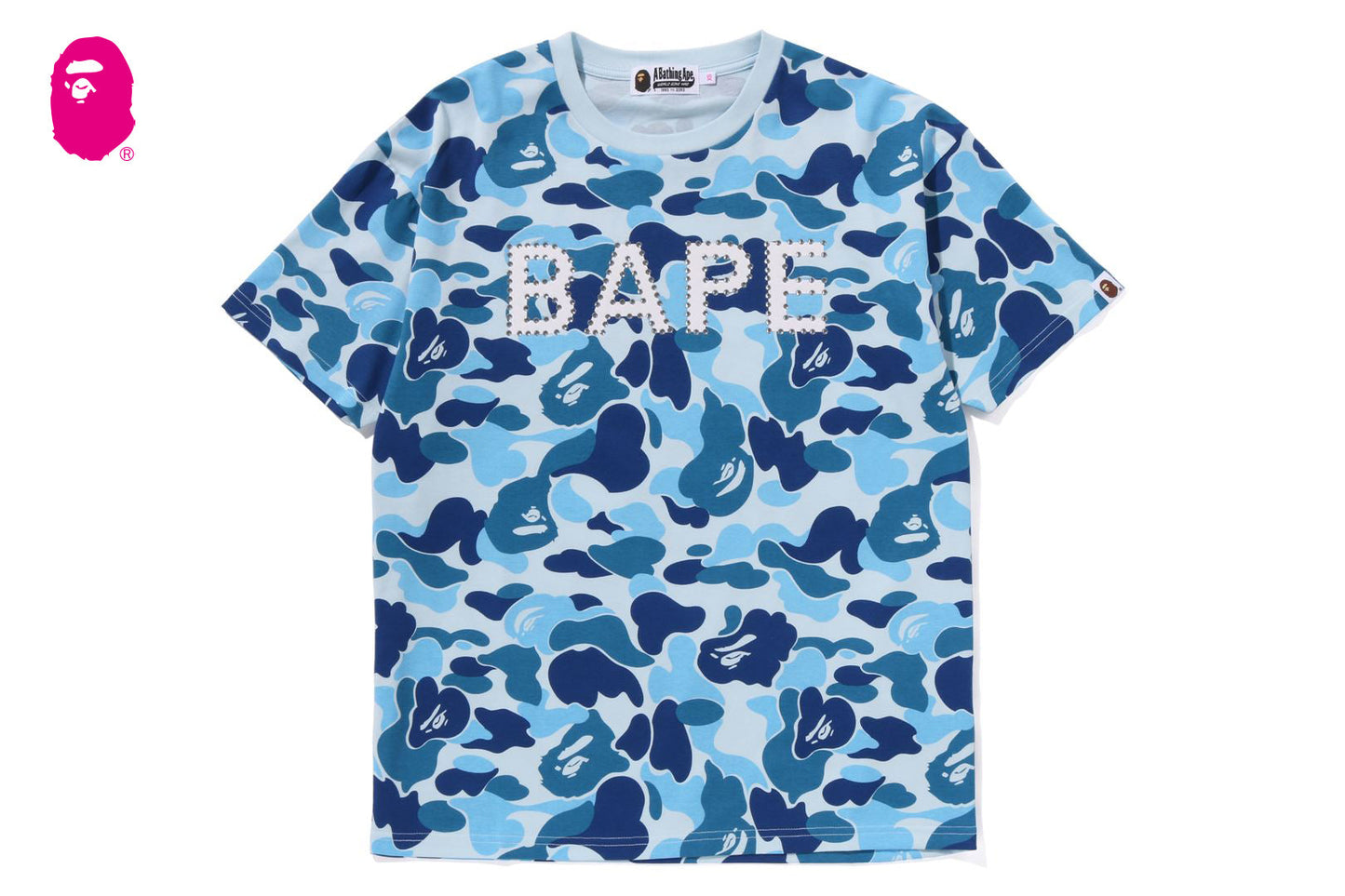 BAPE ABC CAMO CRYSTAL STONE OVERSIZED TEE