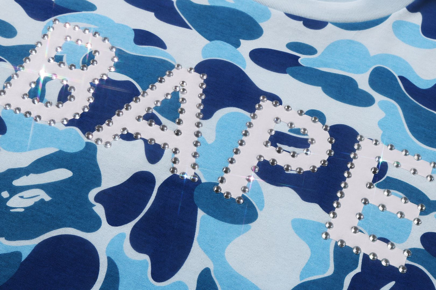 BAPE ABC CAMO CRYSTAL STONE OVERSIZED TEE