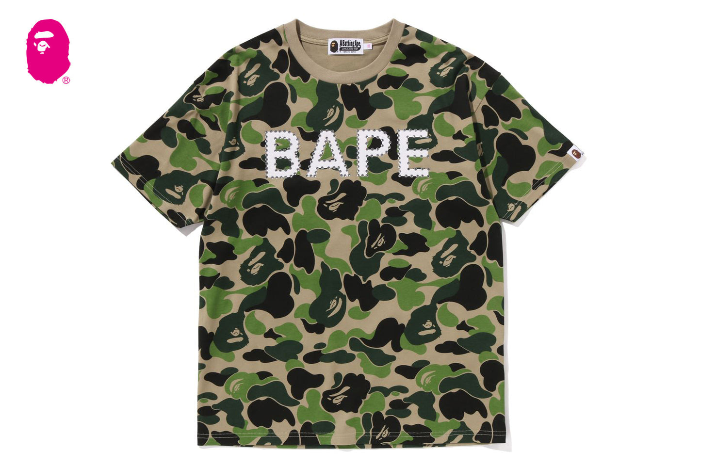 BAPE ABC CAMO CRYSTAL STONE OVERSIZED TEE