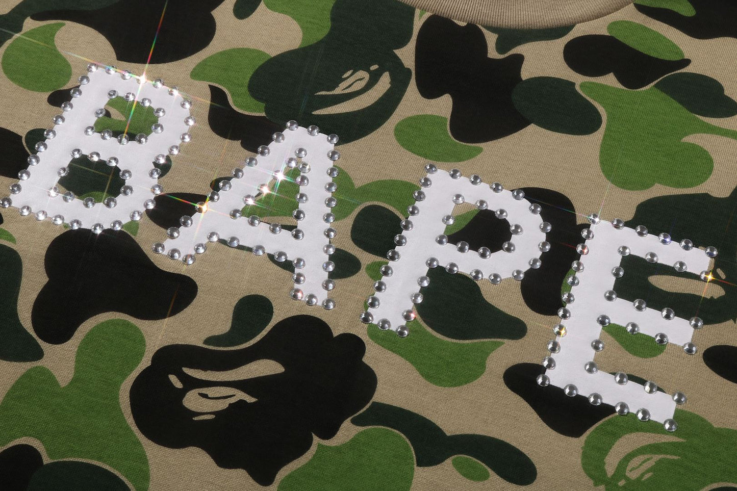 BAPE ABC CAMO CRYSTAL STONE OVERSIZED TEE
