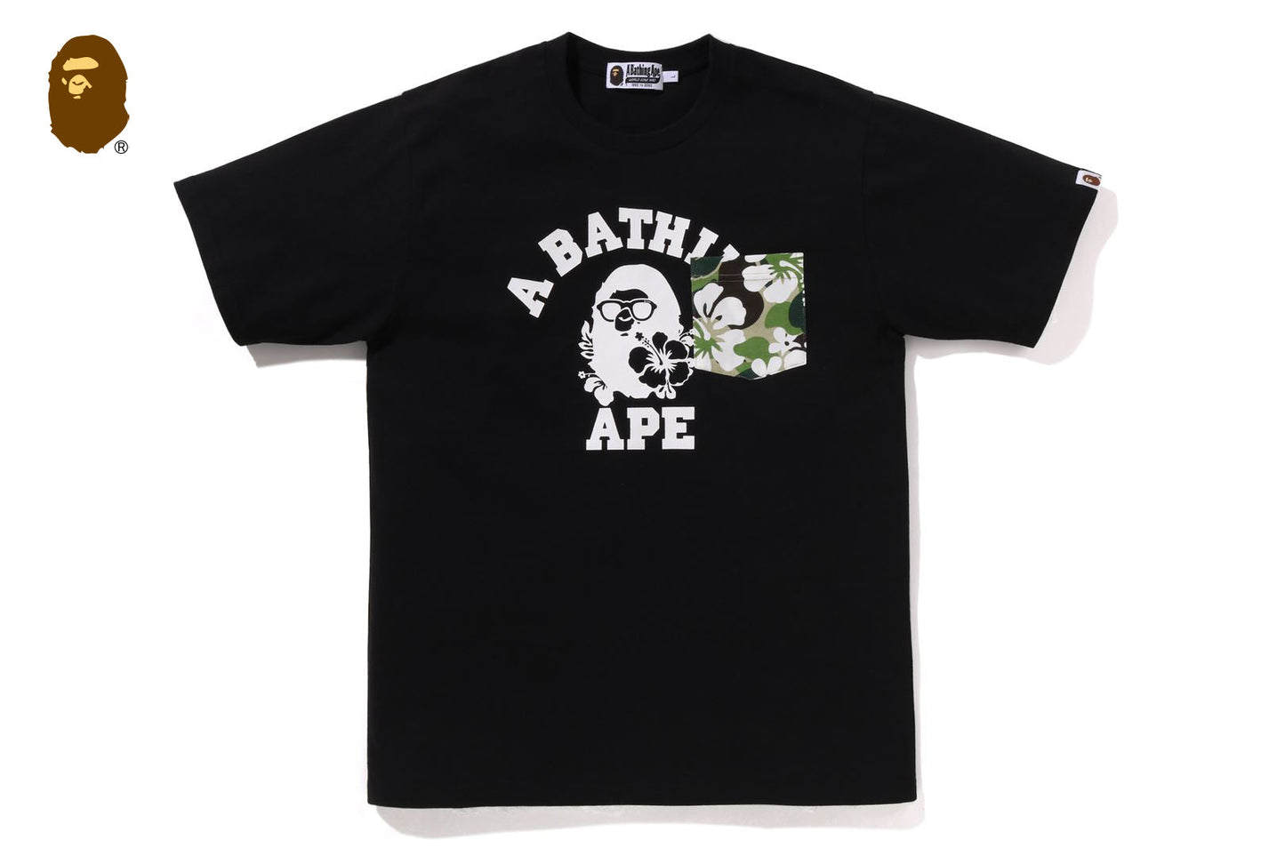 BAPE ABC RESORT CAMO POCKET COLLEGE TEE