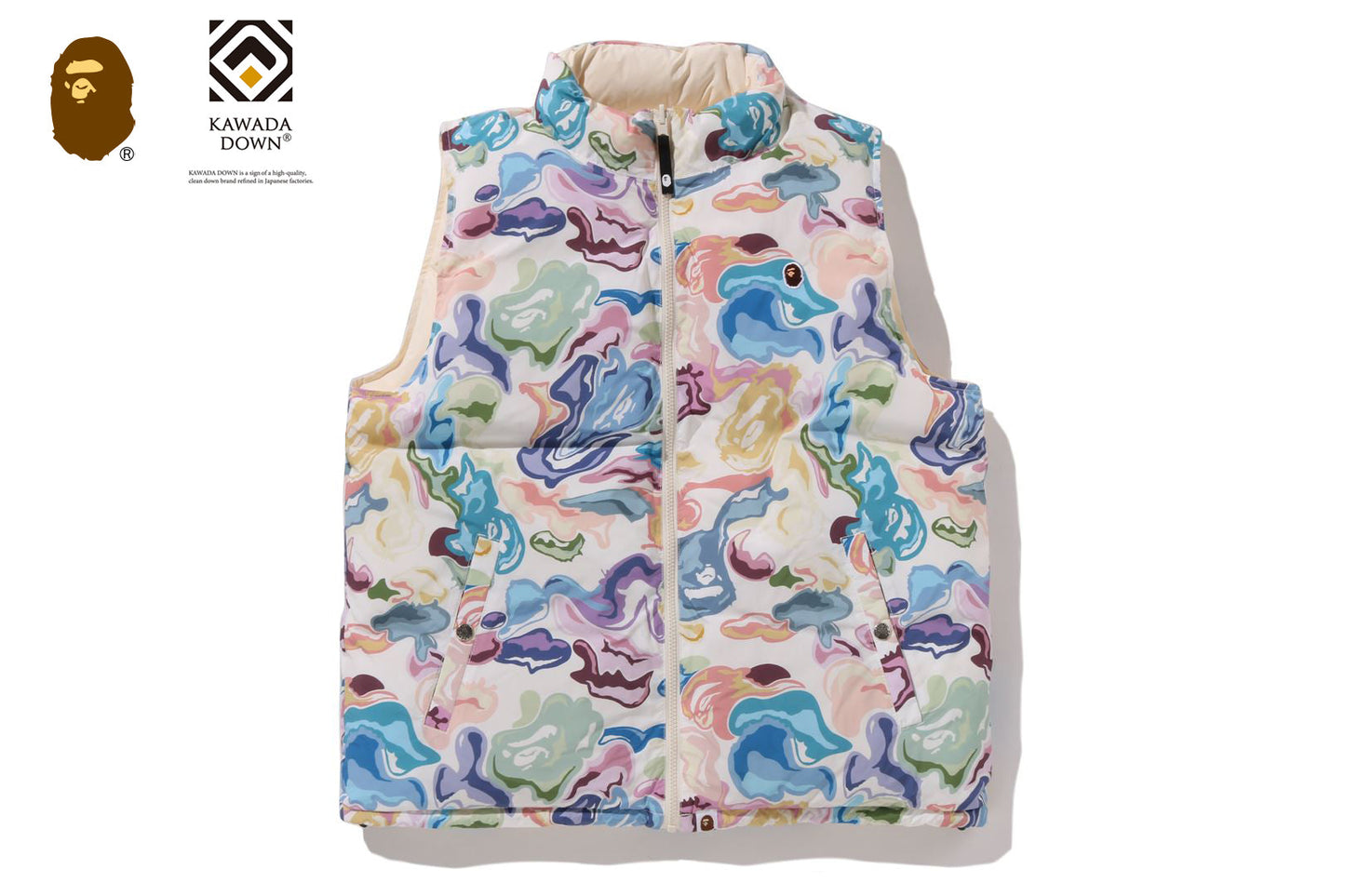 BAPE ART CAMO 可翻轉羽絨背心