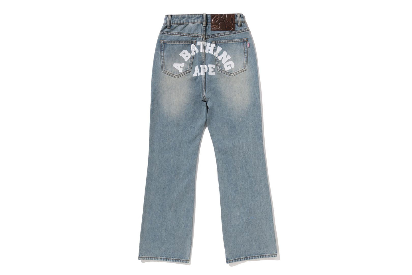BAPE A BATHING APE LOGO BOOTCUT DENIM PANTS