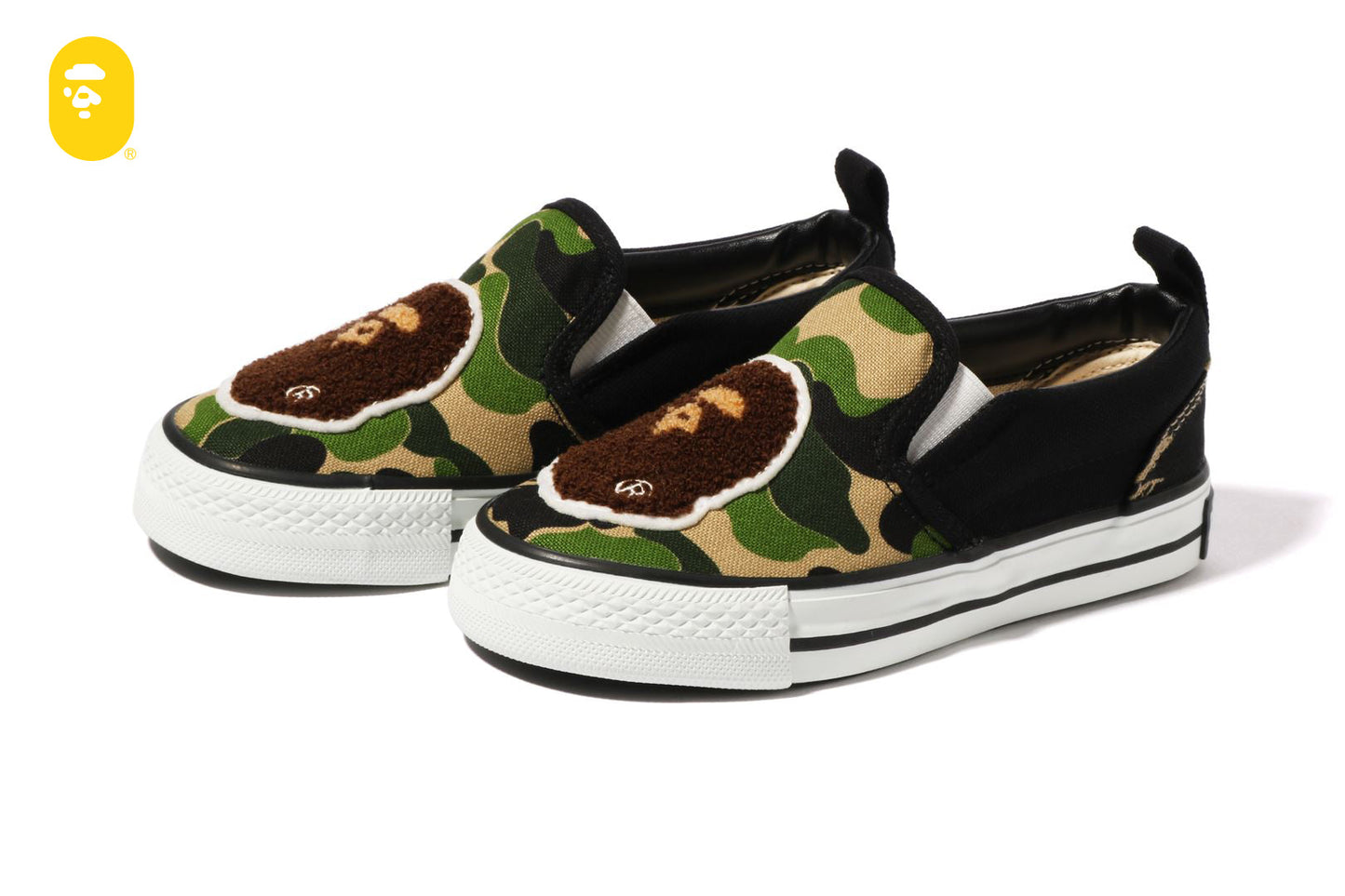 BAPE ABC CAMO APE HEAD PATCH SLIP ON