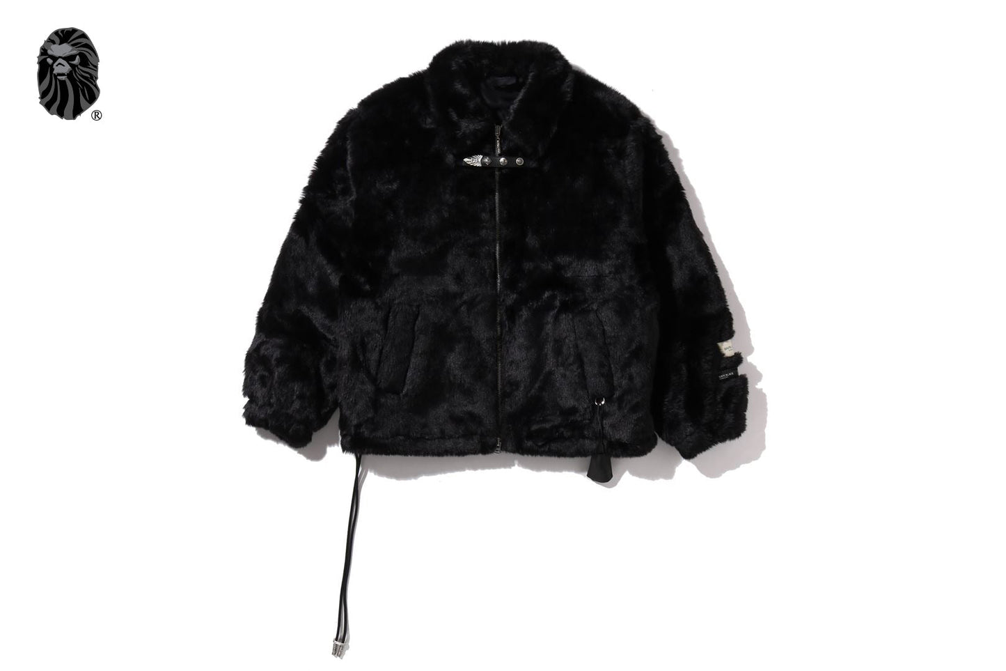 BAPE 黑色仿毛外套