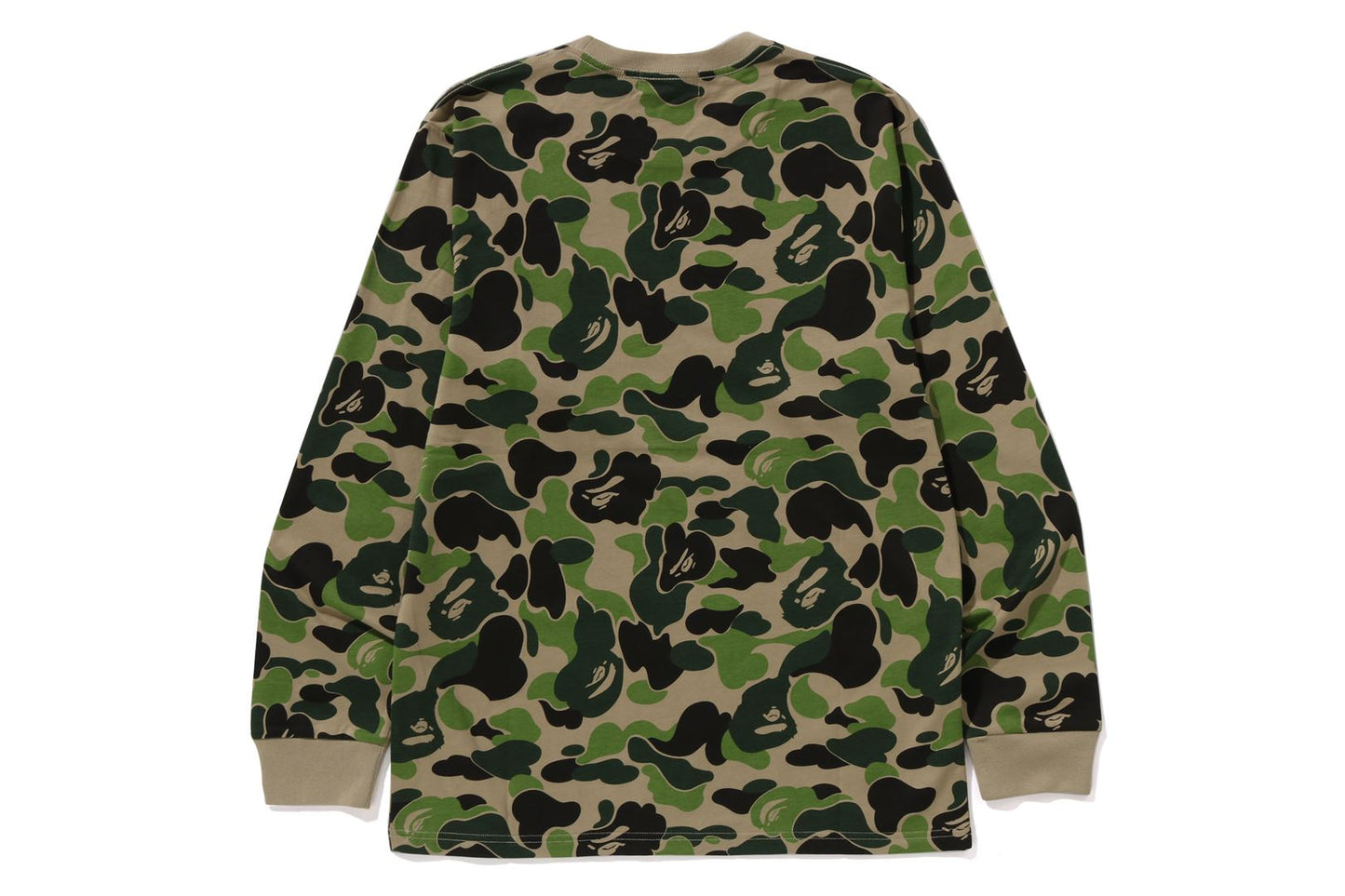 BAPE ABC CAMO COLLEGE LS TEE
