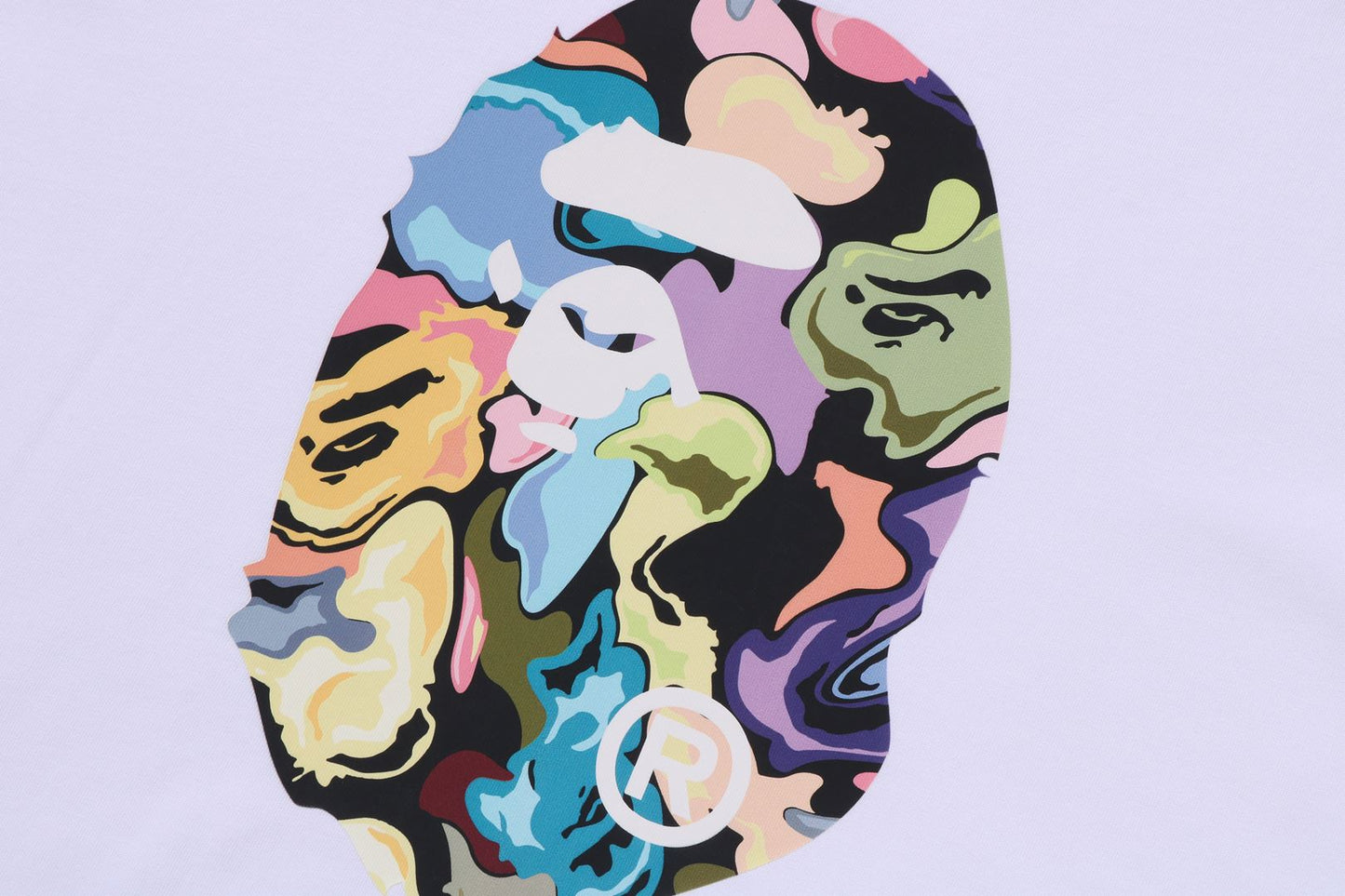 BAPE ART CAMO APE HEAD RELAXED FIT LS TEE