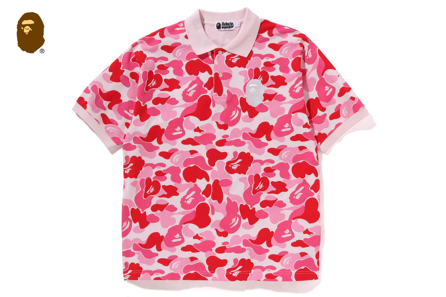 BAPE ABC CAMO LARGE APE HEAD POLO