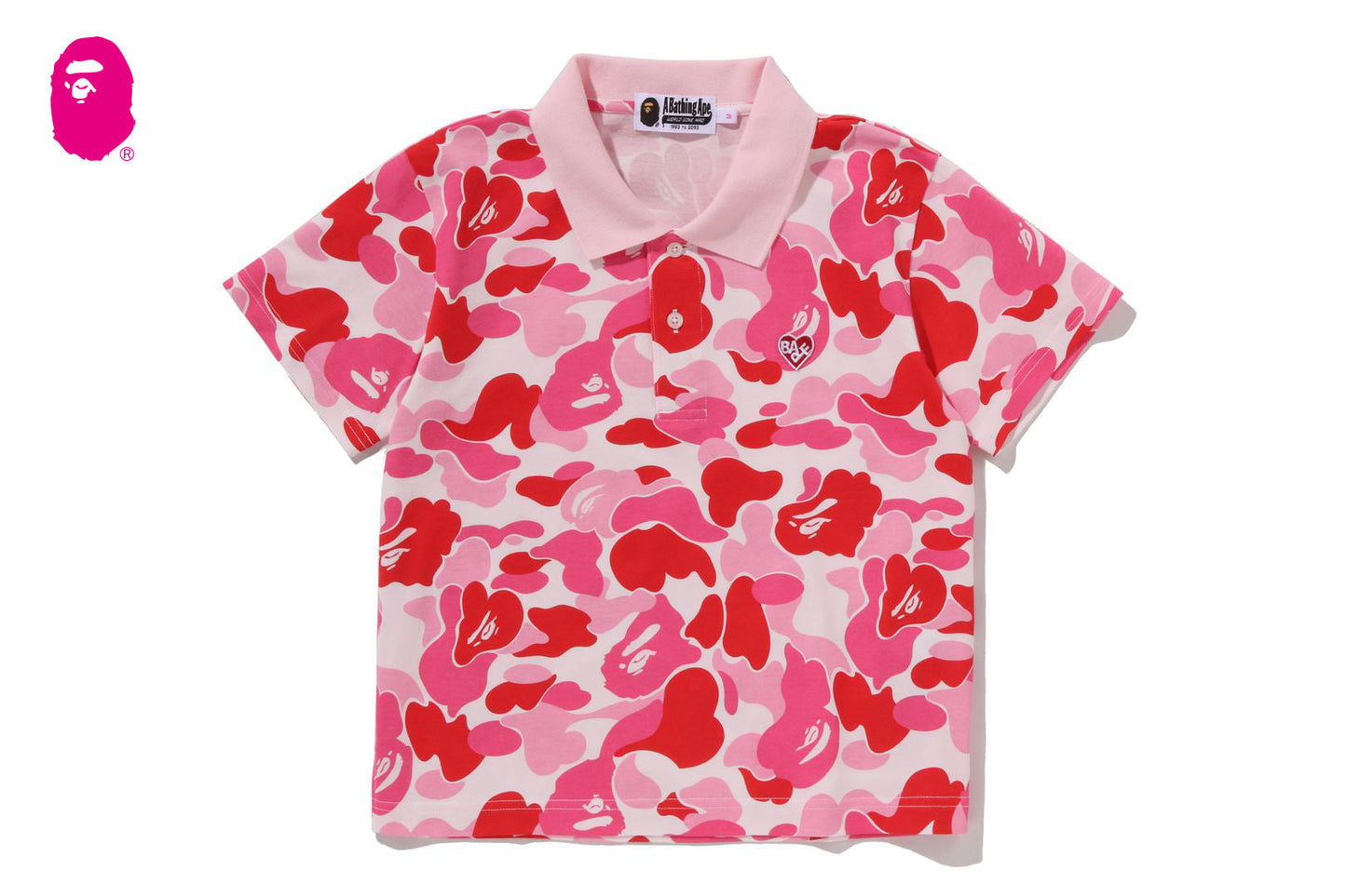 BAPE ABC CAMO CROPPED POLO SHIRT