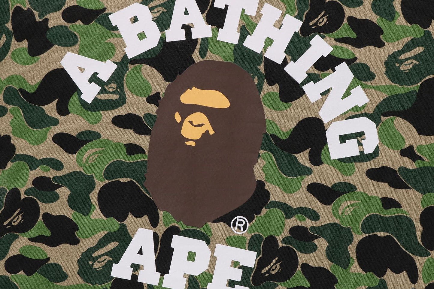 BAPE ABC CAMO COLLEGE PULLOVER HOODIE
