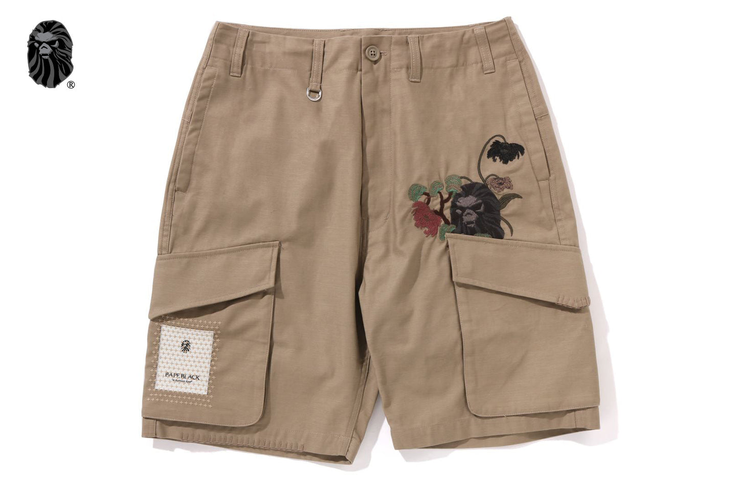 BAPE Black Cross Sewing Military Short Pants