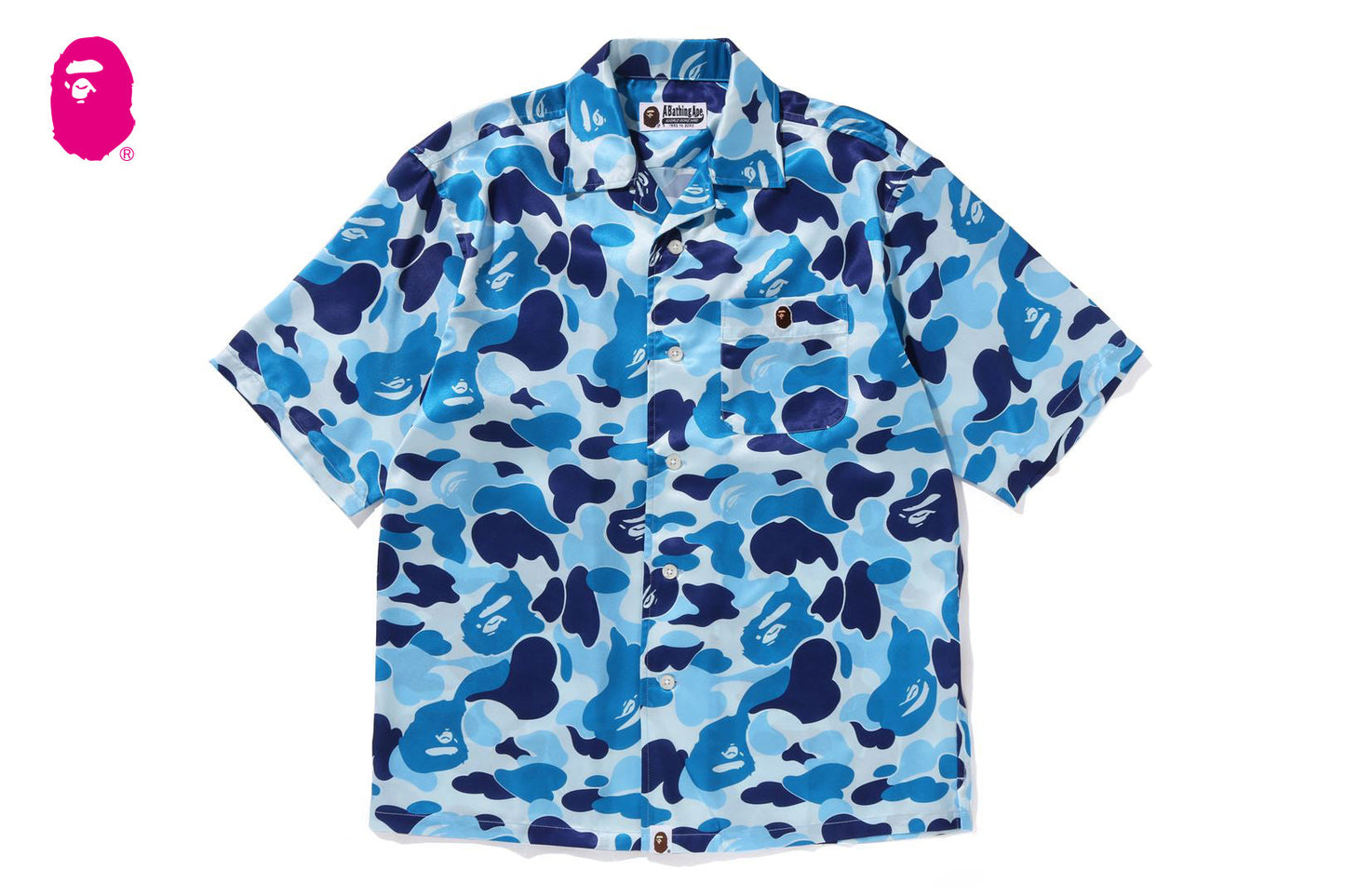 BAPE ABC CAMO OPEN COLLAR SHIRT