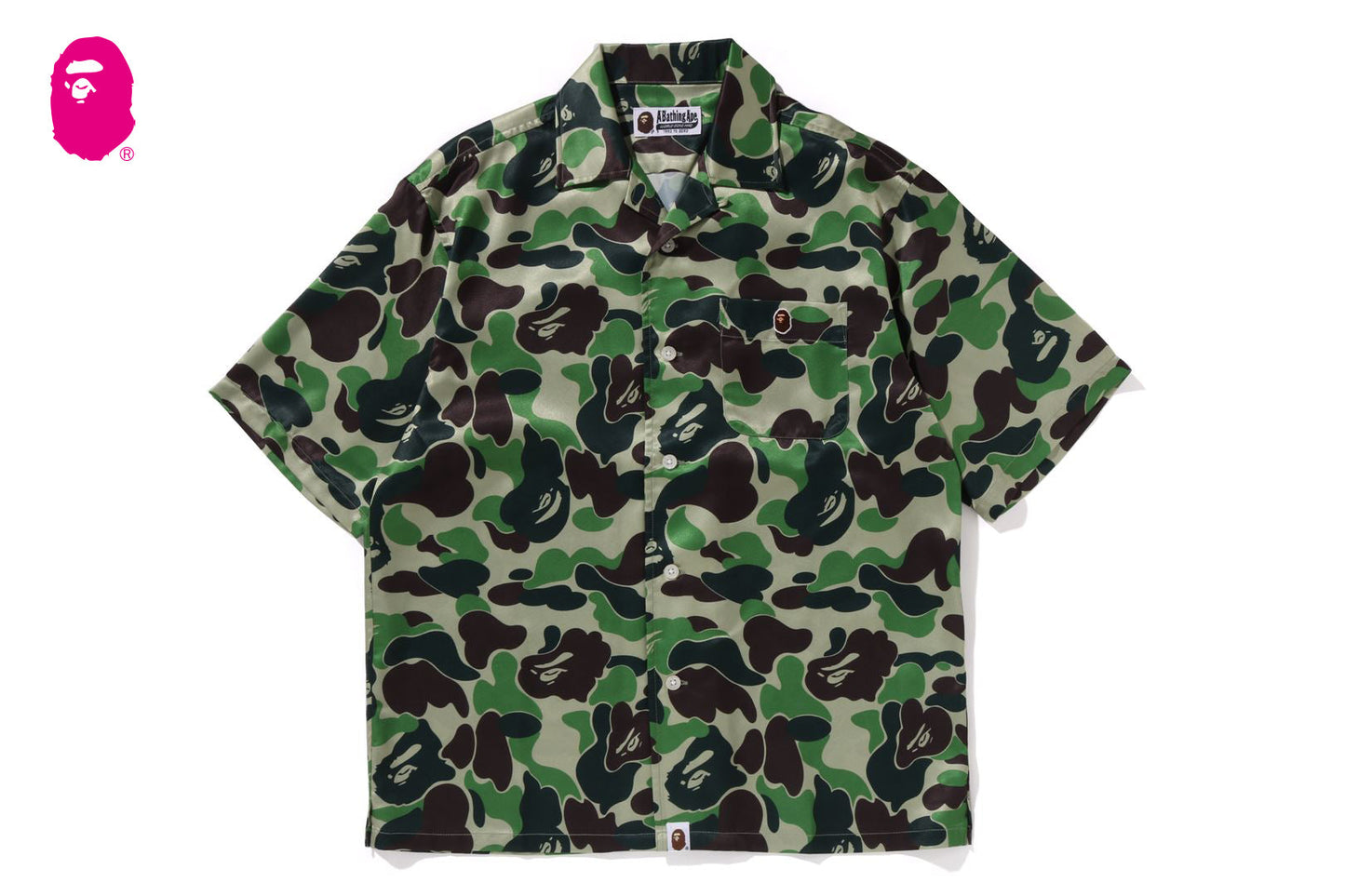 BAPE ABC CAMO OPEN COLLAR SHIRT