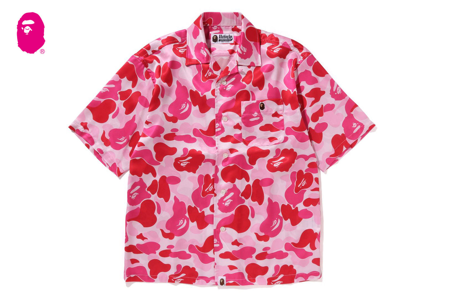 BAPE ABC CAMO OPEN COLLAR SHIRT