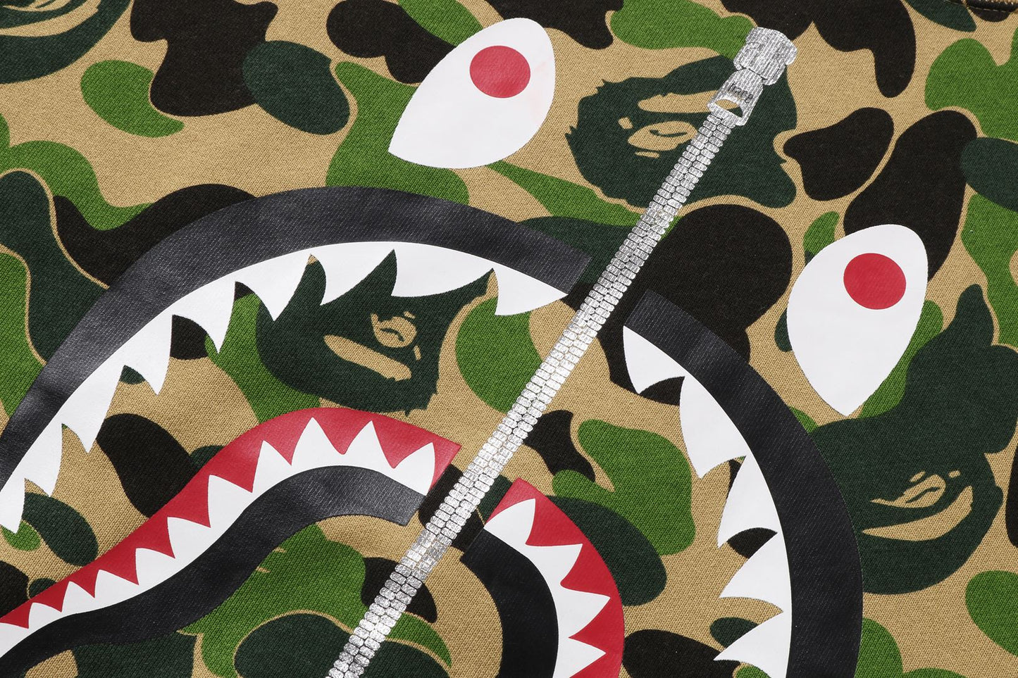 BAPE ABC CAMO SHARK CREWNECK SWEATSHIRT