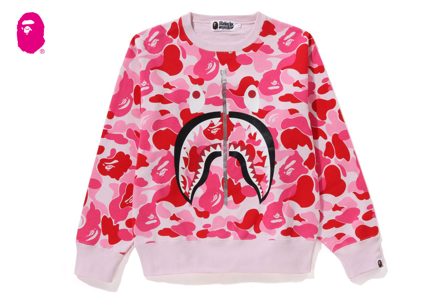 BAPE ABC CAMO SHARK CREWNECK SWEATSHIRT