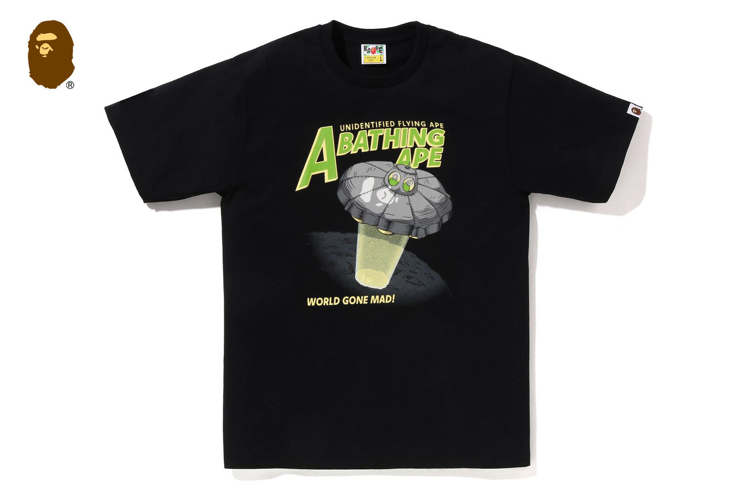 BAPE APE HEAD UFO ON MOON TEE