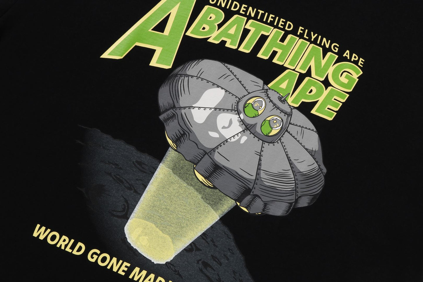 BAPE APE HEAD UFO ON MOON TEE