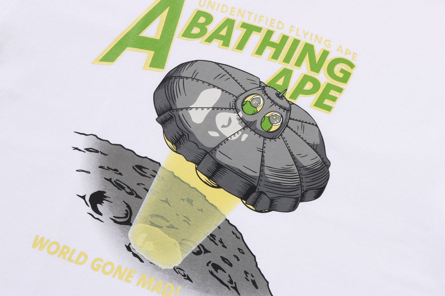 BAPE APE HEAD UFO ON MOON TEE