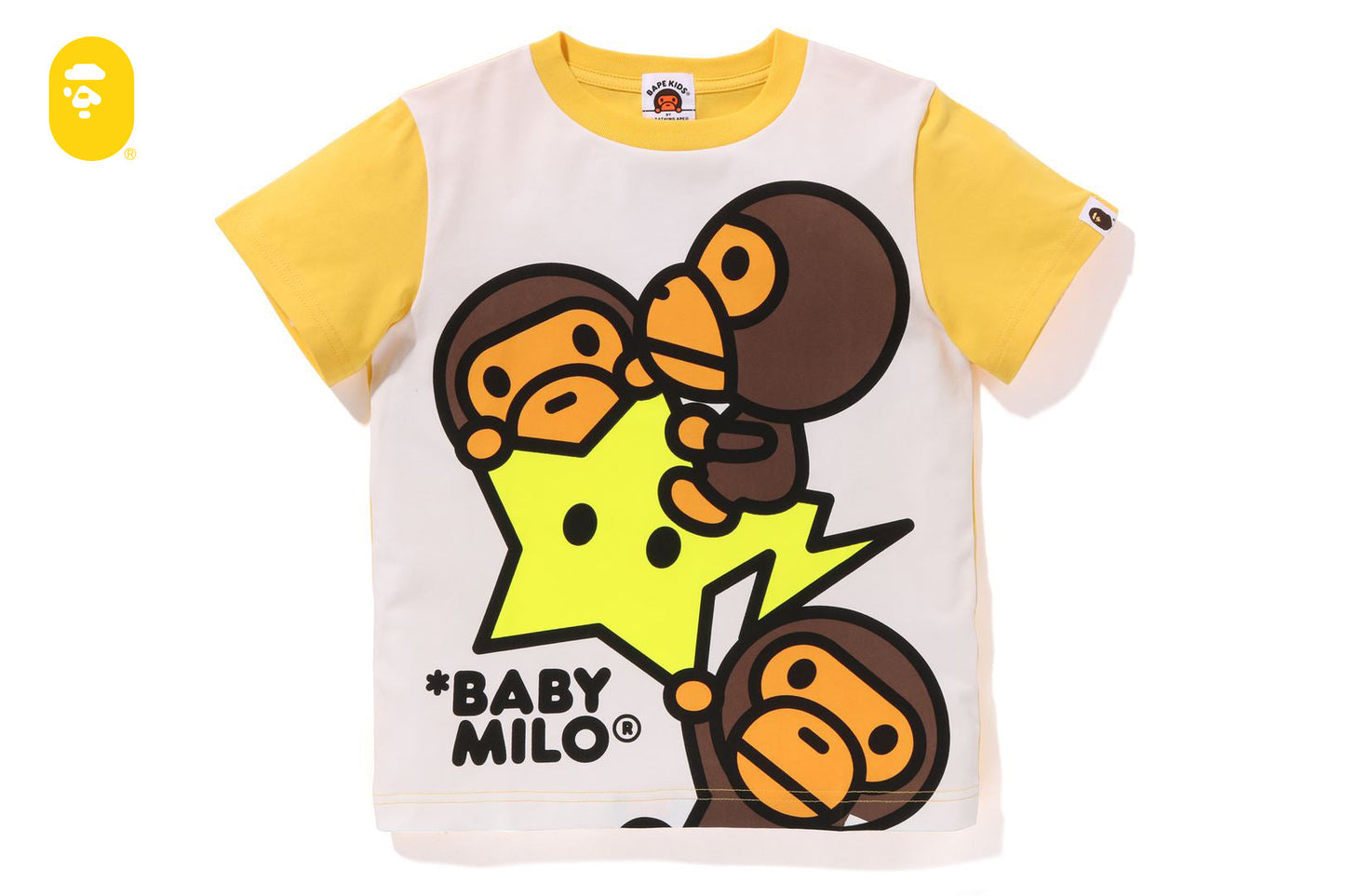BAPE BABY MILO STA 夜光面板印刷T恤