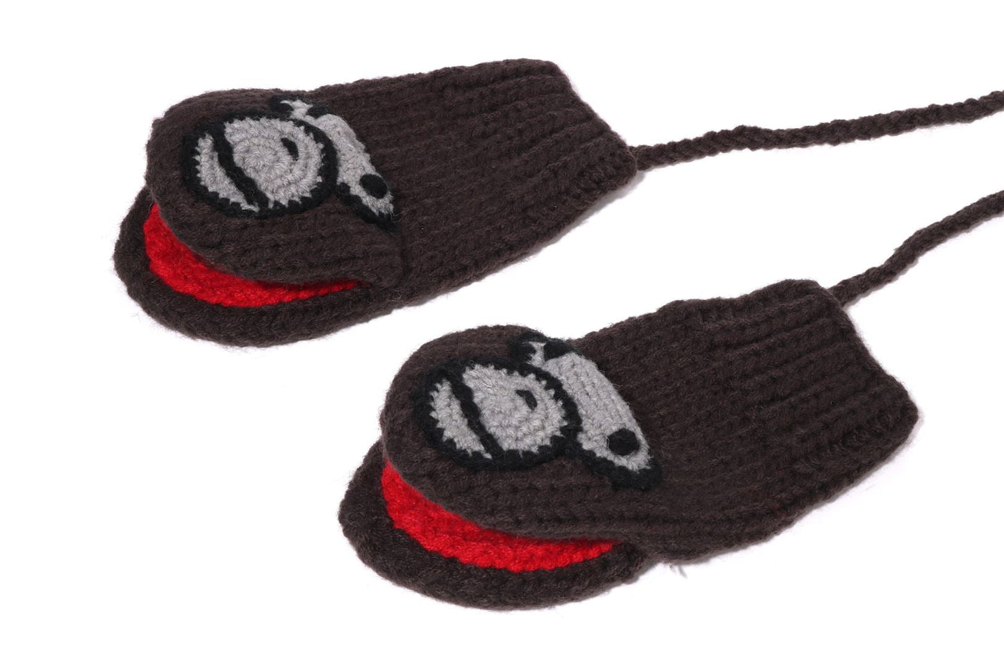 BAPE BABY MILO wool blend needle woven cloak
