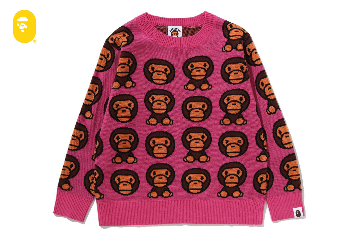 BAPE BABY MILO PATTERN KNIT SWEATER