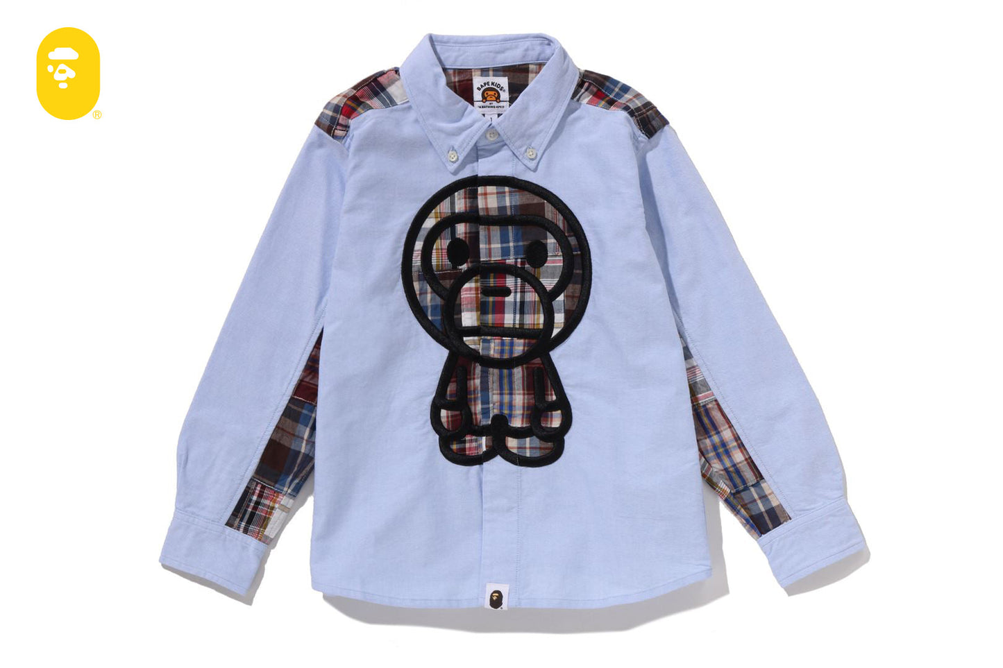 BAPE BABY MILO PATCH OXFORD BD SHIRT