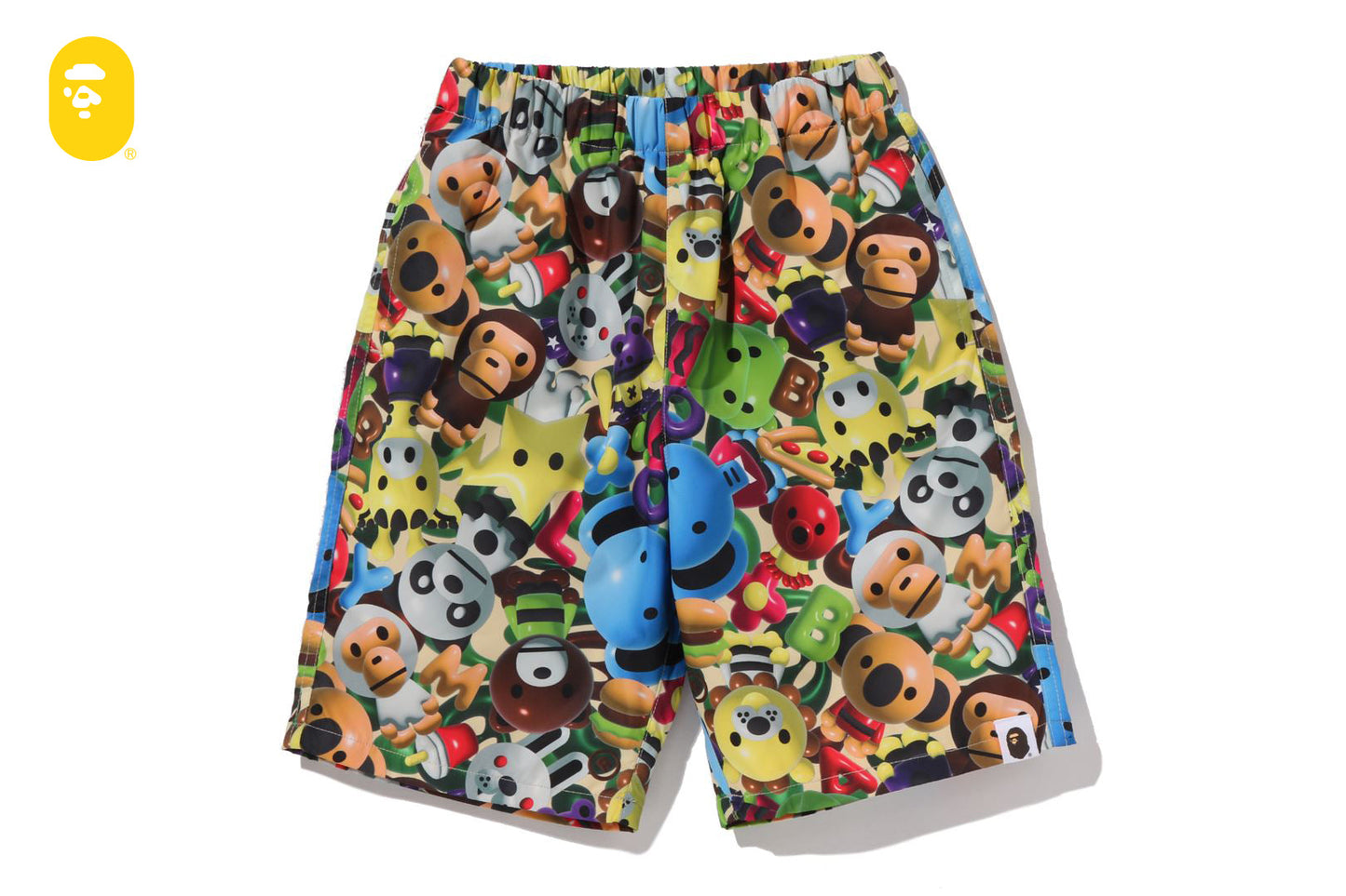 BAPE 3D MILO ALL FRIENDS BEACH SHORTS