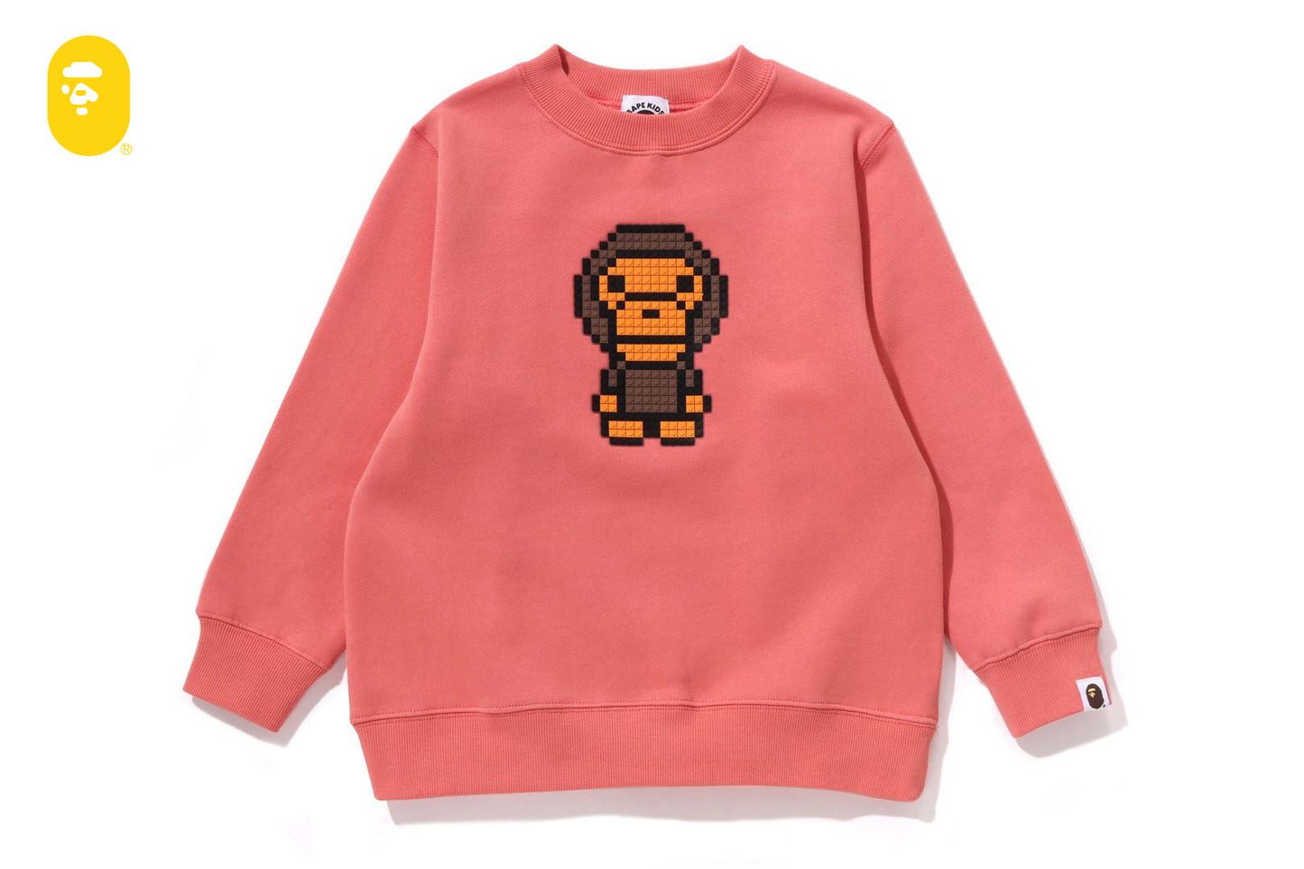 BAPE BABY MILO BLOCK CREWNECK SWEATSHIRT