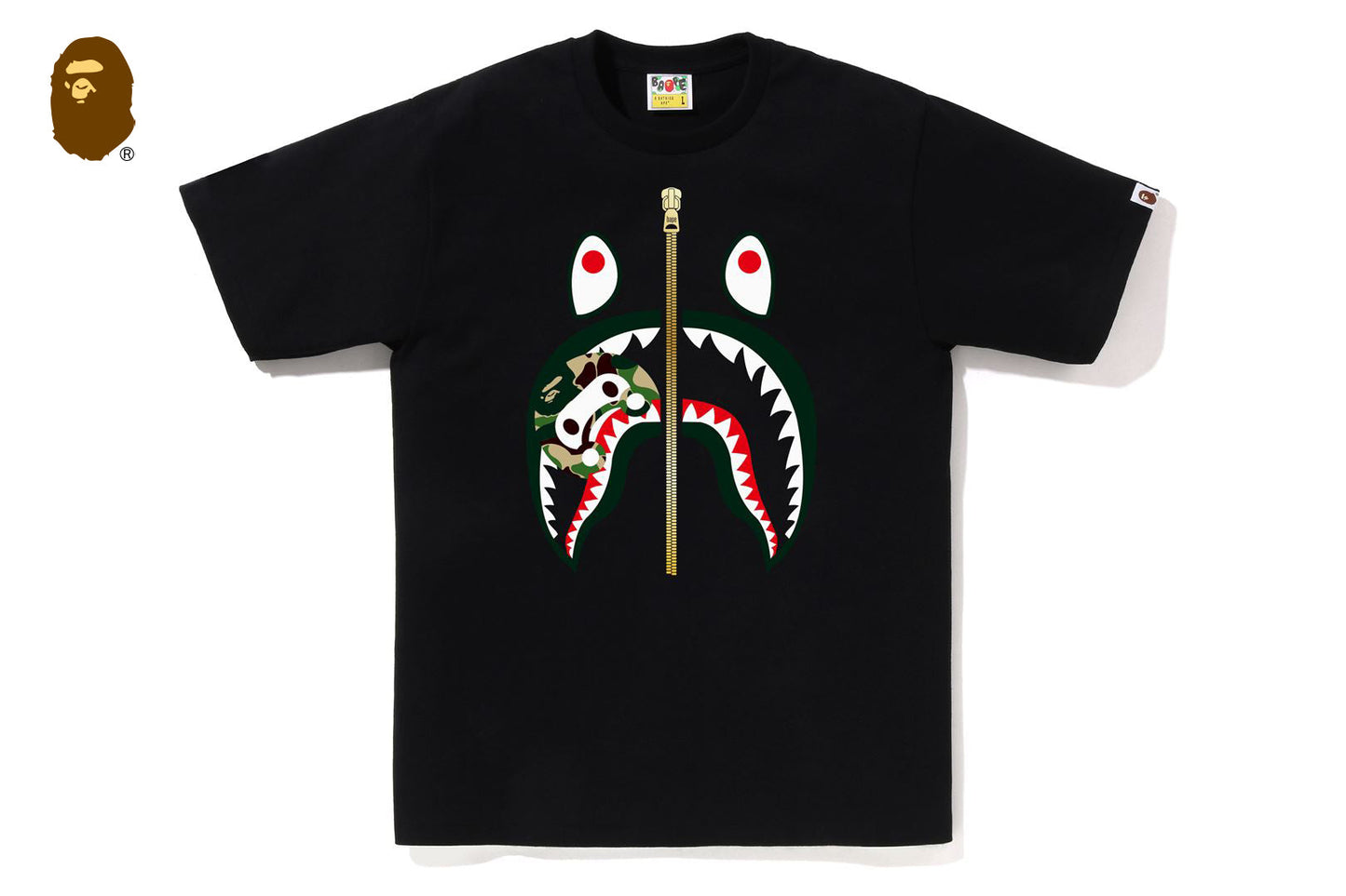 BAPE ABC CAMO MILO SHARK TEE