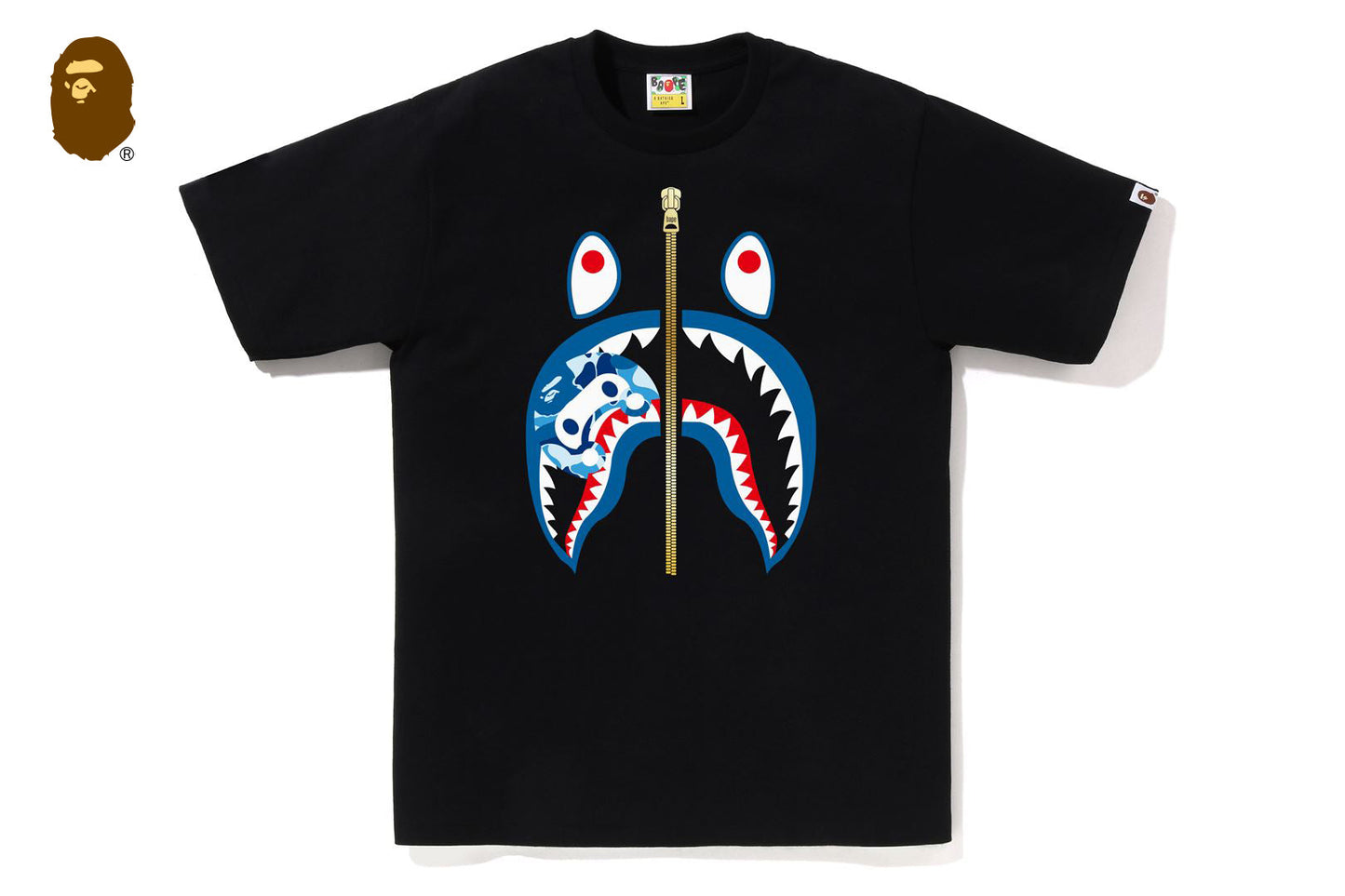 BAPE ABC CAMO MILO SHARK TEE