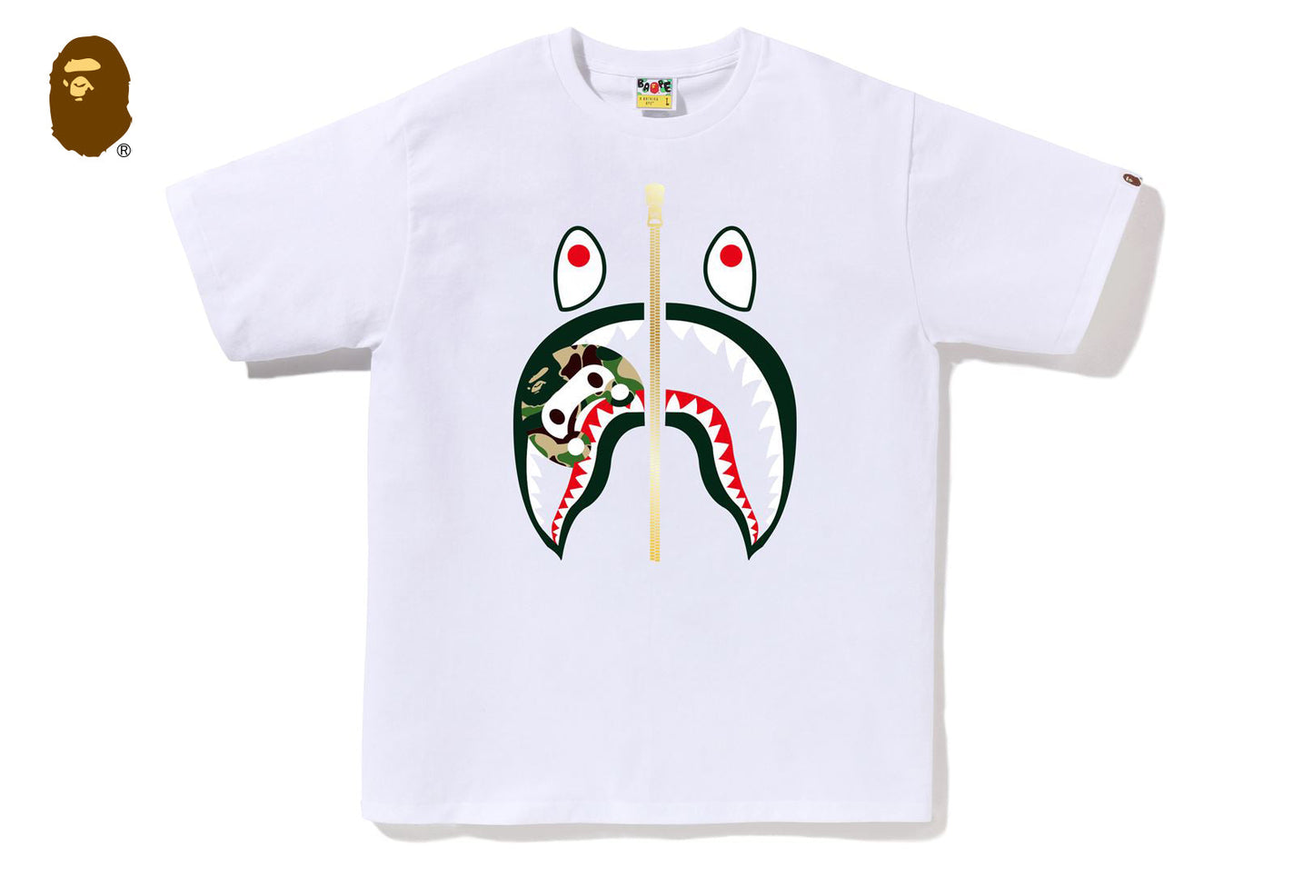 BAPE ABC CAMO MILO SHARK TEE