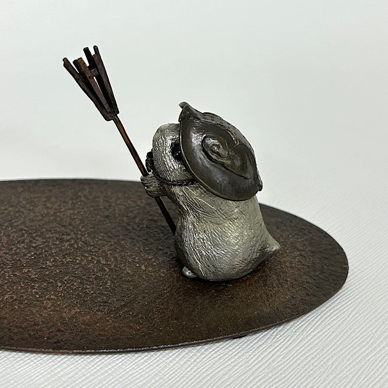 【金属アート】祝迫 芳郎（Yoshiro IWAISAKO）「窮鼠の陣 〜陣笠〜 狼煙」