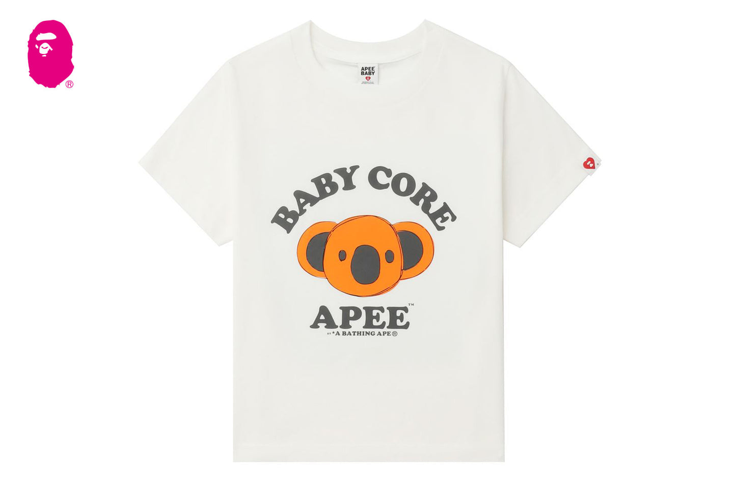 BAPE BABY CORE PRINTED CROP TEE