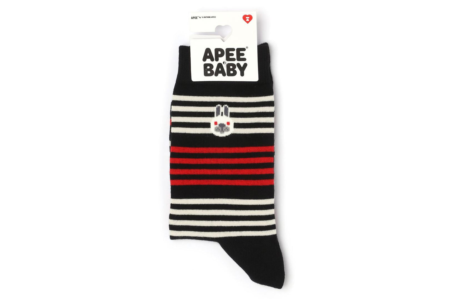 BAPE BABY DOPPY EMBROIDERY BADGE STRIPE SOCKS