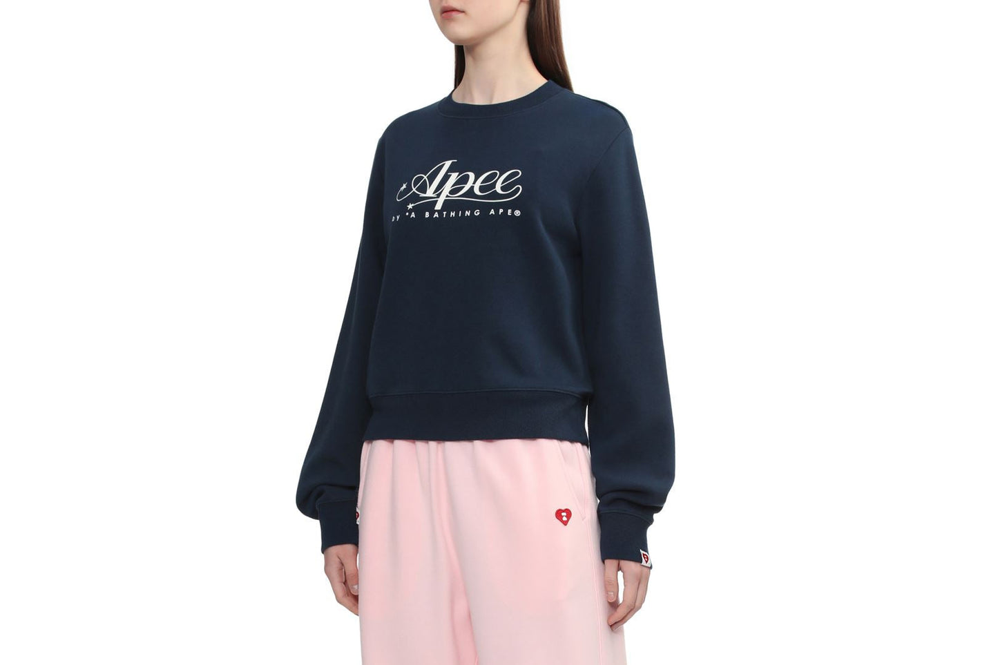 BAPE APEE PRINT CROP SWEAT SHIRT