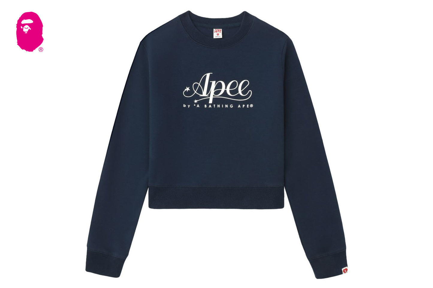 BAPE APEE PRINT CROP SWEAT SHIRT