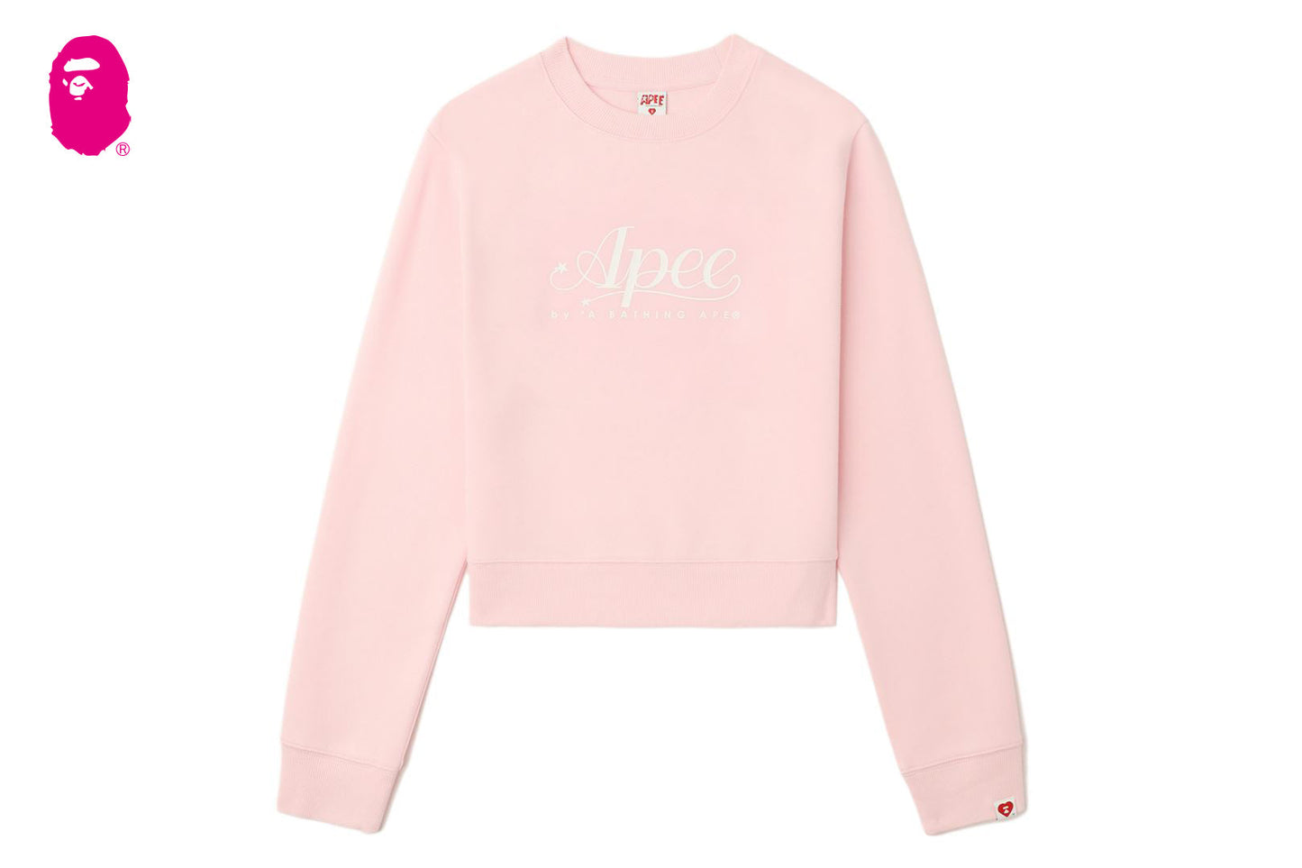 BAPE APEE PRINT CROP SWEAT SHIRT