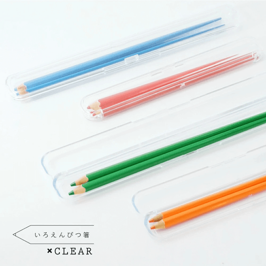 COLOUR 色鉛筆箸&クリア箸ケースのセット Sサイズ 18cm