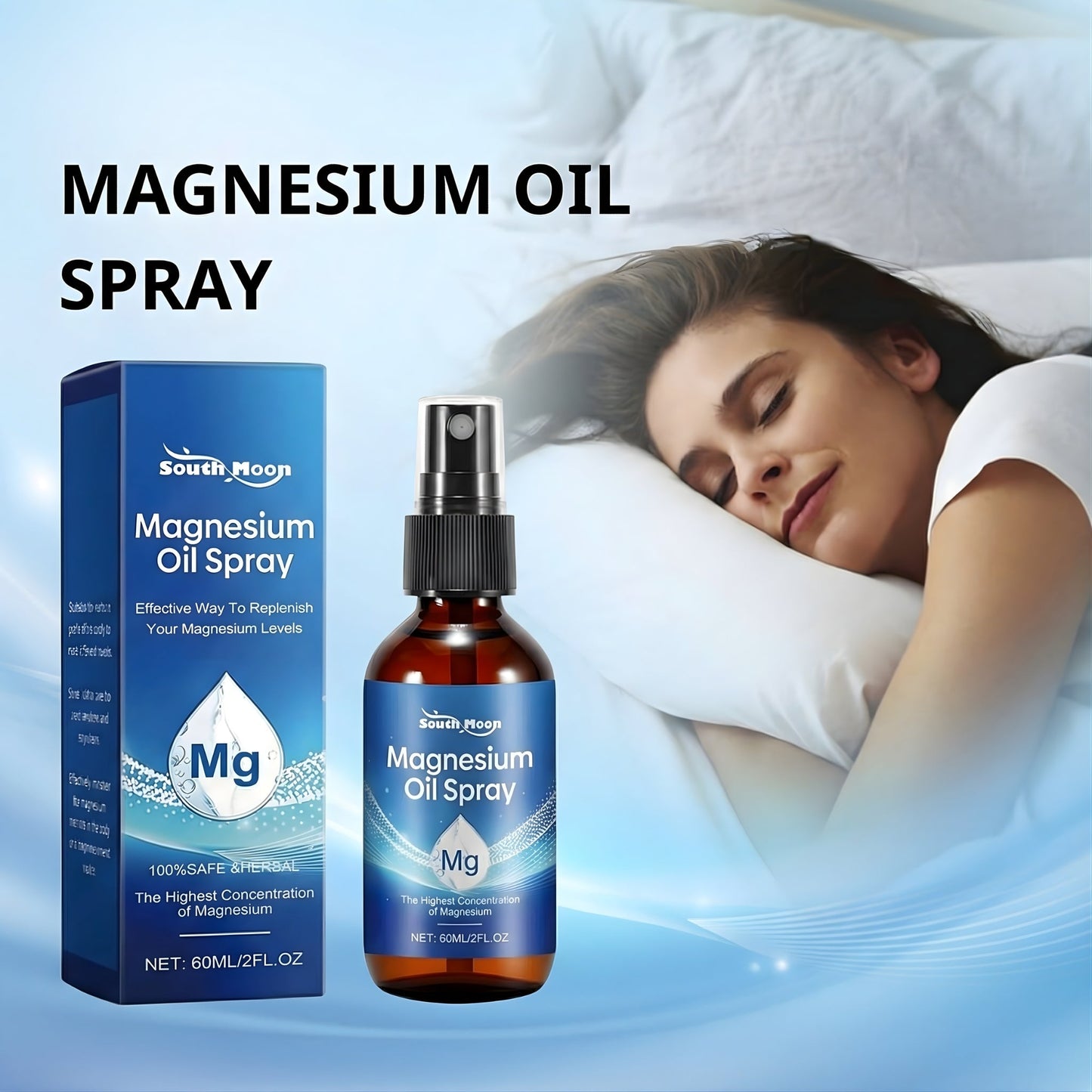 Magnesium Oil Sleep Spray With Tea Tree - Pre-Bedtime Relaxation and Skin Care