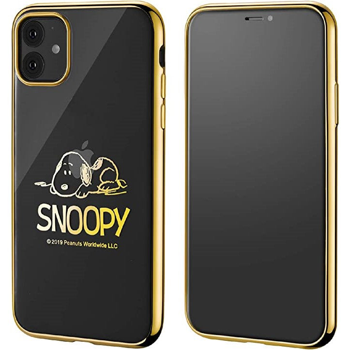 [スヌーピー/SNOOPY]iPhone(アイフォン)用 TPU素材クリアケース (ゴールド)
