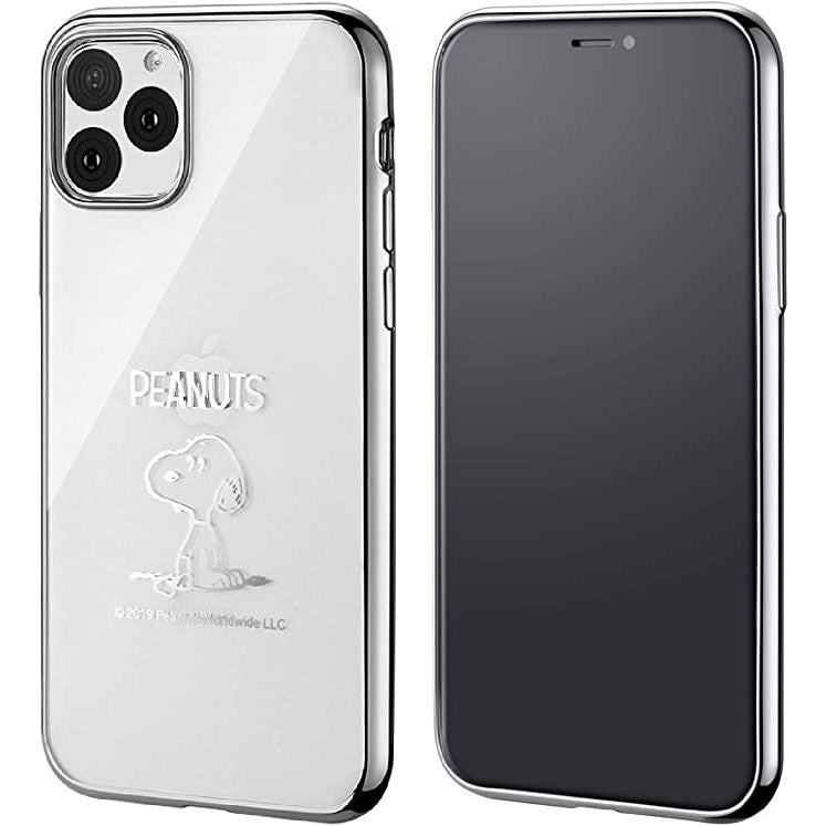 [スヌーピー/SNOOPY]iPhone(アイフォン)用 TPU素材クリアケース (シルバー)